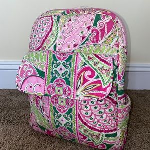 Vera Bradley mini backpack pink and green